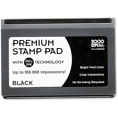 Microgel Stamp Pad for 2000 PLUS 2 34 x 4 14 Black - Office Depot